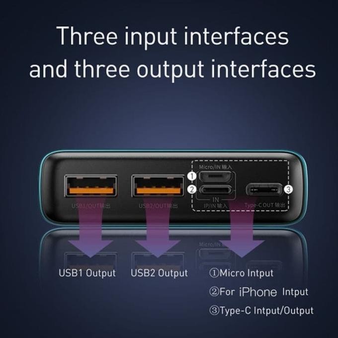 BASEUS Powerbank Adaman Fast Charging 20000mAh Power Bank 20000 mAh Terlaris