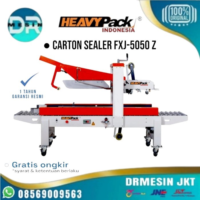 

Mesin carton sealer lakban kardus FXJ 5050 Z