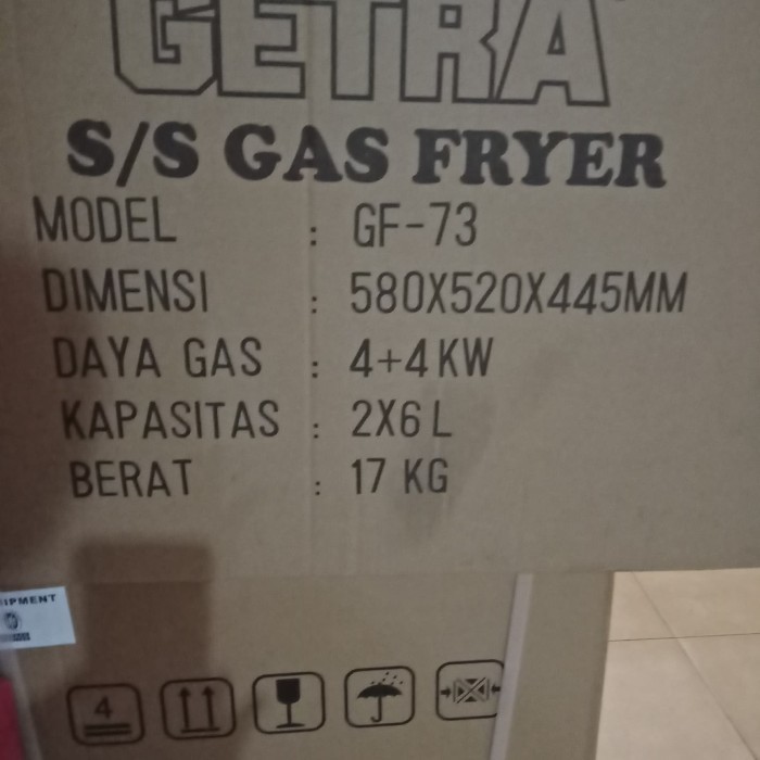 Getra Gea gas deep fryer penggorengan gas GF 73 / gf73