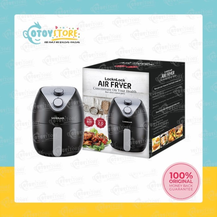 Locknlock Black Series AirFryer EJF122BLK 2L / Lock & Lock Airfryer