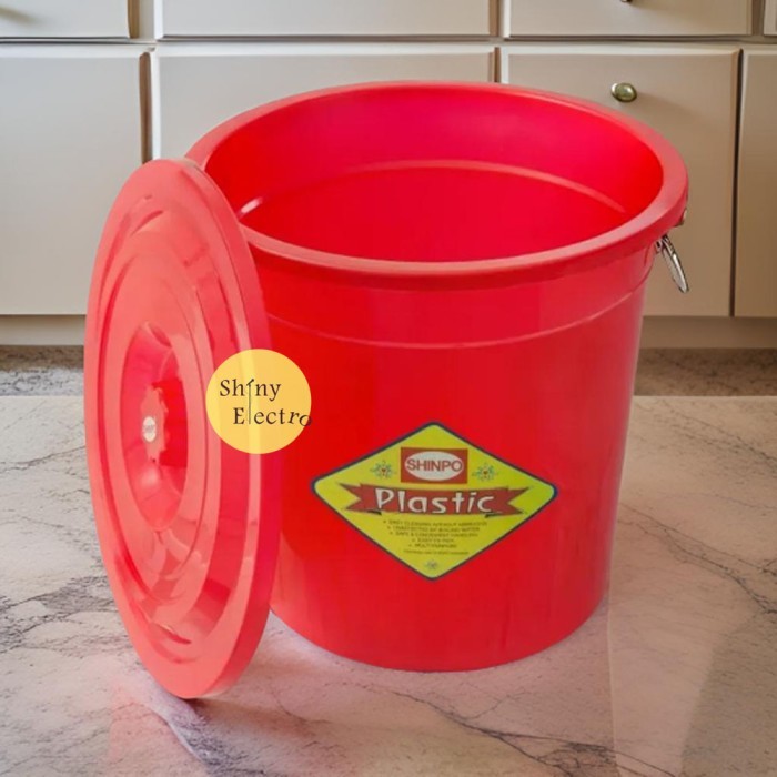 Ember Tutup Kecil Sedang Besar Jumbo Plastik Kamar Mandi - Ukuran 30 Liter / 40 Ltr / 50 L / 60 L /