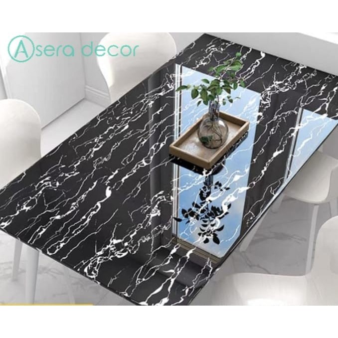 Sticker Marmer Pelapis Furniture Sticker Dinding Pvc Interior Film