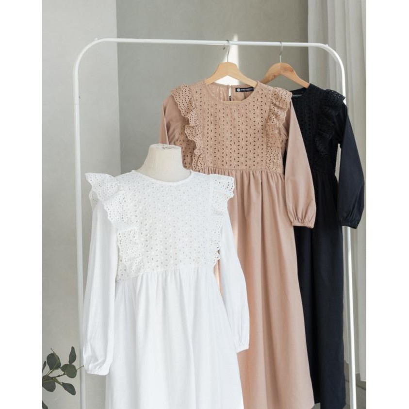 Cottoncut Kamila dress Kids Gamis Gaun Terusan Bordir Kombinasi Muslim Terlaris