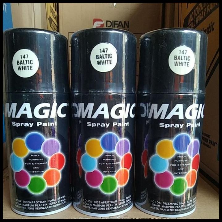 pilox magic spray paint magic Baltic white 147 300cc putih tulang