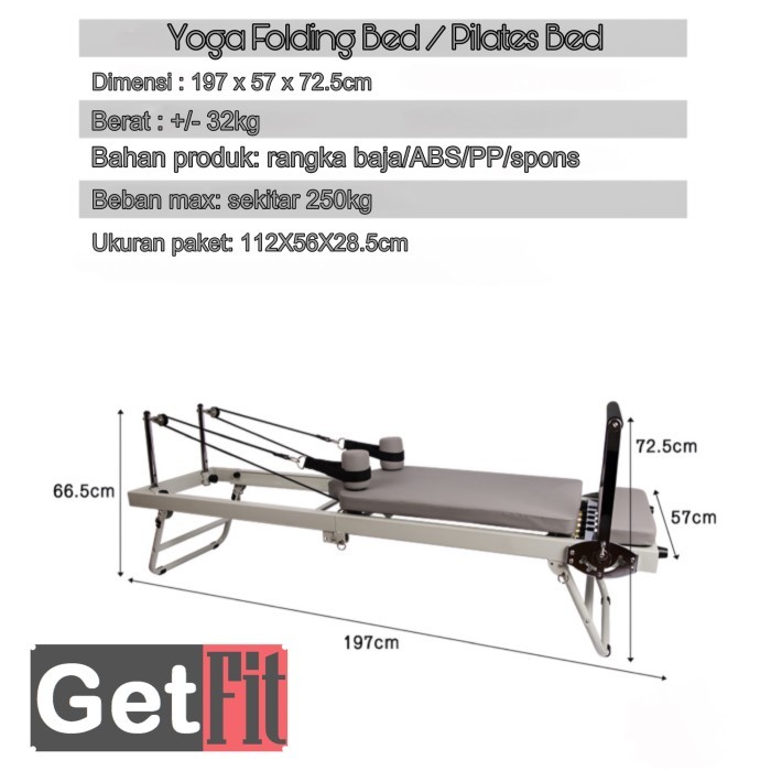 Ranjang Pilates / Pilates Folding Bed / Yoga Folding Bed