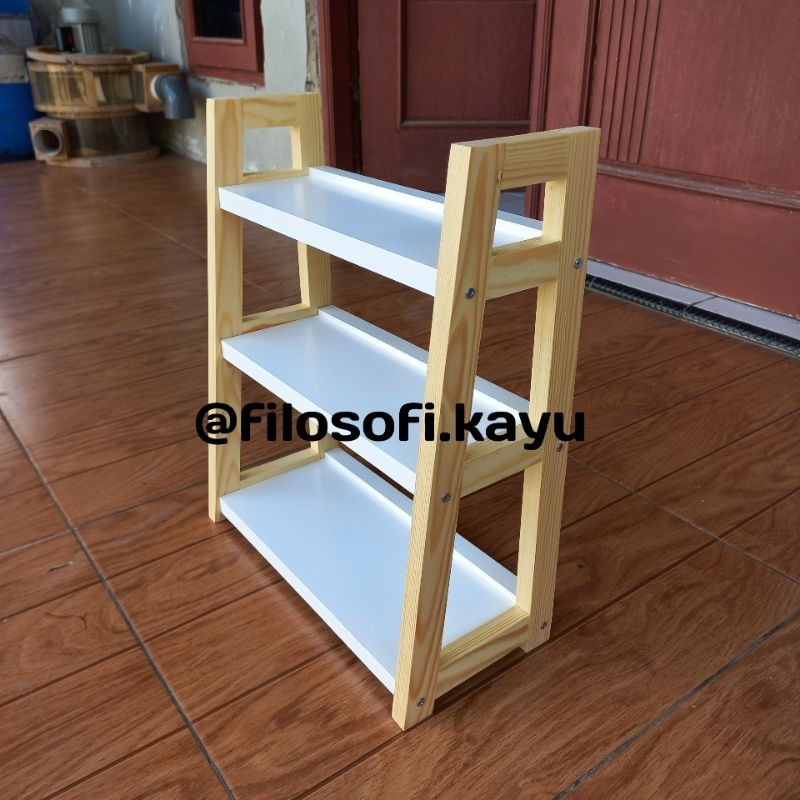 Murah Rak Bumbu Dapur Susun 3 / Rak Bumbu Kayu / Rak Bumbu Dapur Aesthetic