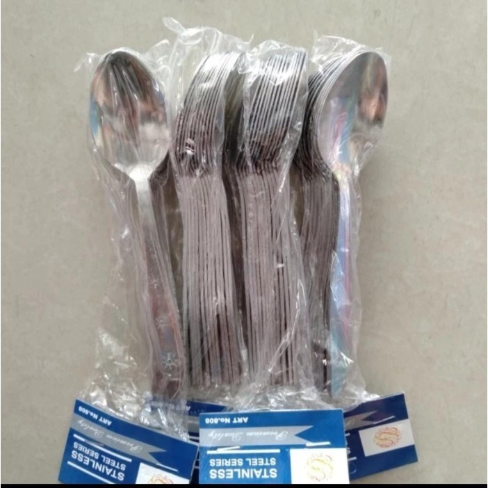 (BISA COD) Sendok HS isi 1 lusin I Sendok Makan HS I Sendok Murah - SENDOK