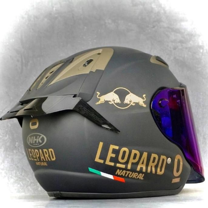 HELM NHK R6 SOLID BLACK DOFF PAKET GANTENG LEOPARD |  HELM NHK HALF FA Terlaris