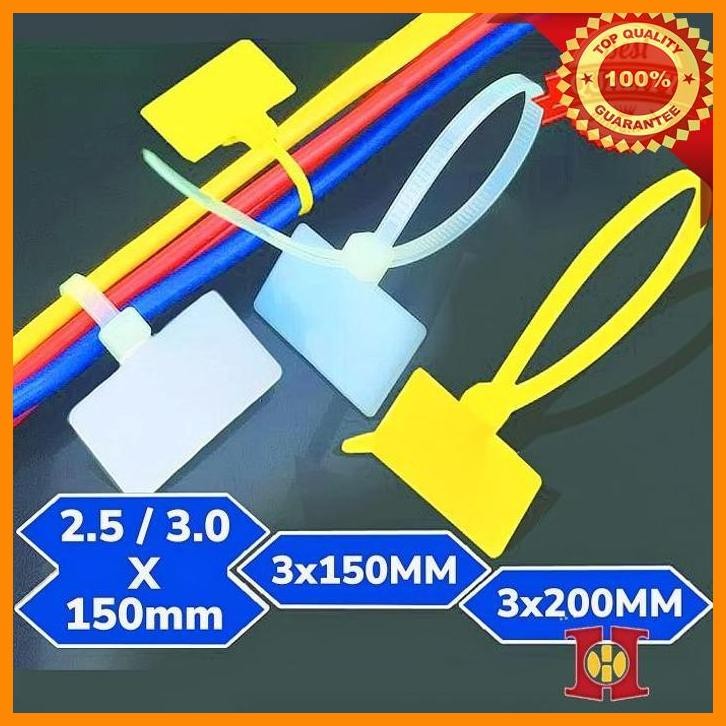 

(HAYA) KABEL TIS TIE TIES CABLE LABEL MAKER MARKER NAME TAG LABEL PENGIKAT