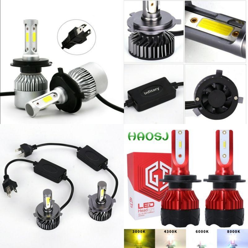 4Pcs Lampu Led Mobil C6 Headlamp & Foglamp Hid Paket H11 & H4 Avanza Xenia Sigra Brio Calya 12V 24V