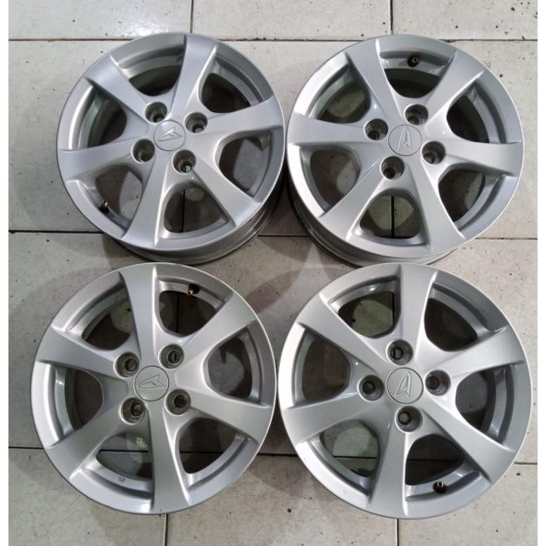 Velg Mobil Bekas Oem Copotan Ayla Ring 14 Baut 4X100 Silver Buat Calya Agya Sigra Vios Karimun Kia P