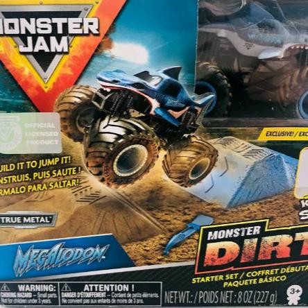Monster Jam Megalodon Dirt kinetic sand spin master spinmaster truck