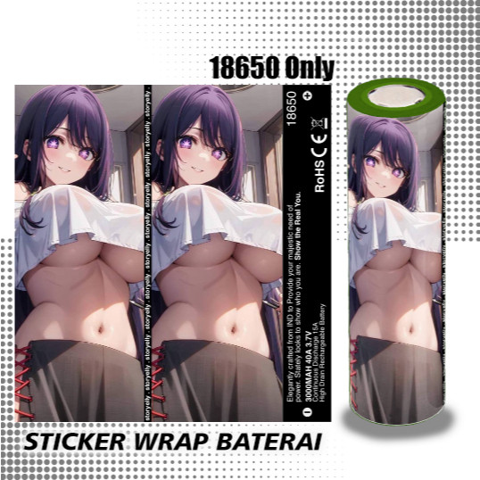 

*PromoTerjangkau* Storyelly Pelindung Baterai Stiker Wrap Waifu 18650 Anime Garskin Premium / X Casing Case COD