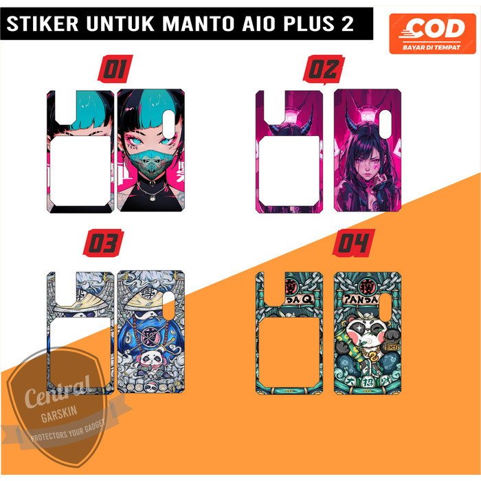 

*PromoTerjangkau* Stiker Manto Aio Plus 2 Depan Belakang 01 Garskin Wrap Premium / X Casing Case COD