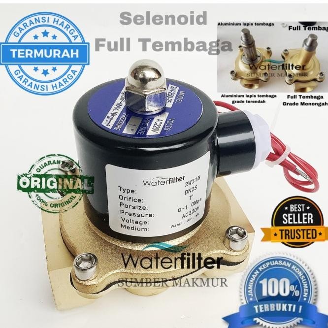 Selenoid Valve 1 Inch Full Tembaga