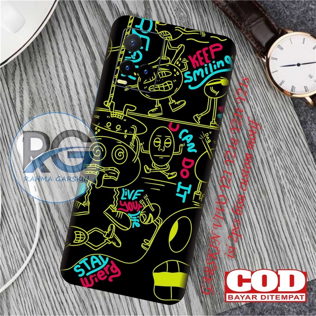 

*PromoTerjangkau* Vivo Y21 Garskin Wrap Stiker Premium / X Casing Case COD