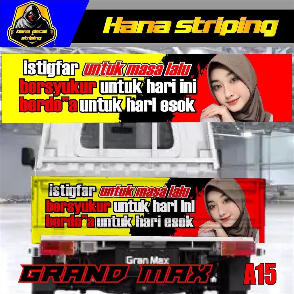 Sticker Grand Max Pick Up / Stiker Bak Belakang Grand Max / Decal Sticker Mobil Grand Max Desain Cus