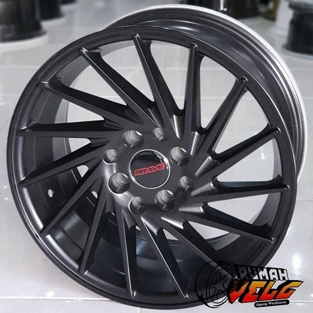 Velg Mobil Ring15 H8 4X100/114 Brave Rotary Atv Sports Rims Honda Brio Agya Ayla