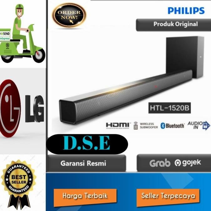 Murah Philips Soundbar Speaker Htl1520B Wireless Subwoofer Bluetooth
