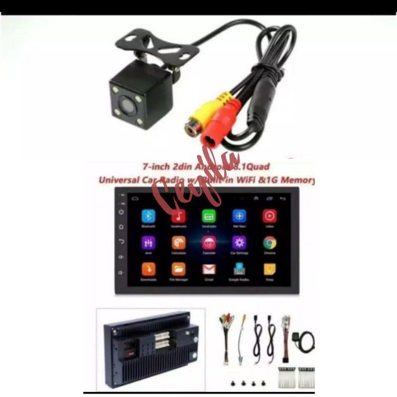 Head Unit Double Din Tape 7" Inch & Camera Mobil All New Brio 2018-2020 Gps Wi Fi Anroid
