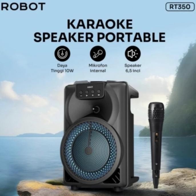 Murah Robot Rb350 Bluetooth Speaker Karaoke Speaker With Microphone 10W