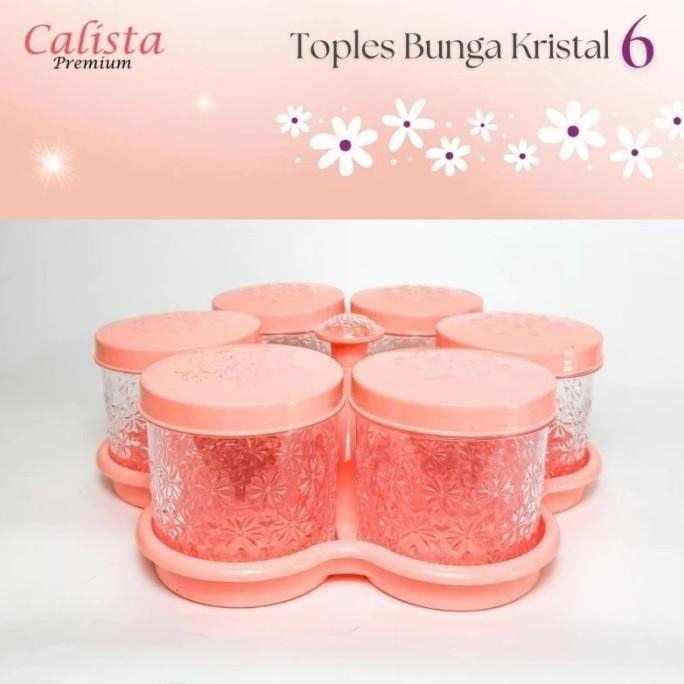 Toples Calista 6 daun / toples plastik / toples 6 pcs / toples lebaran