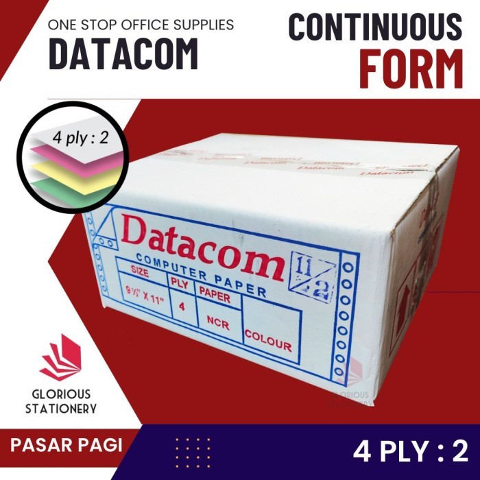 

Kertas Continuous Form Datacom 9.5x11 4ply Bagi 2