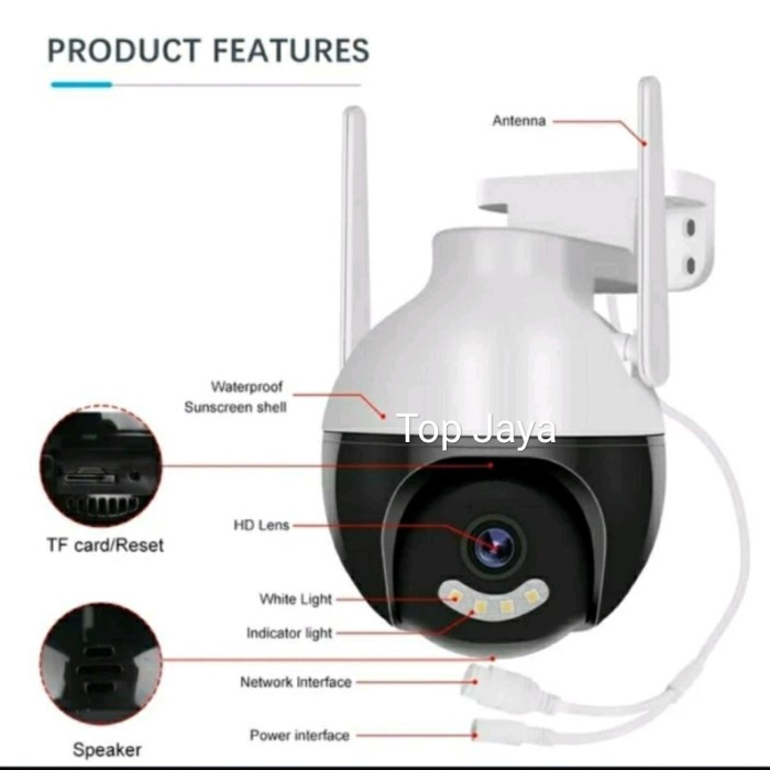 IP CAM 2MP OUTDOOR V380 Wireless Fish Eye Panoramic Lens CCTV ONVIF