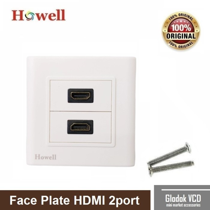 Howell Wall Face Plate / Outlat Socket hdmi Double