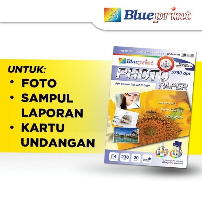 

Blueprint BP-GPF4230 Photo Paper F4 Kertas Foto