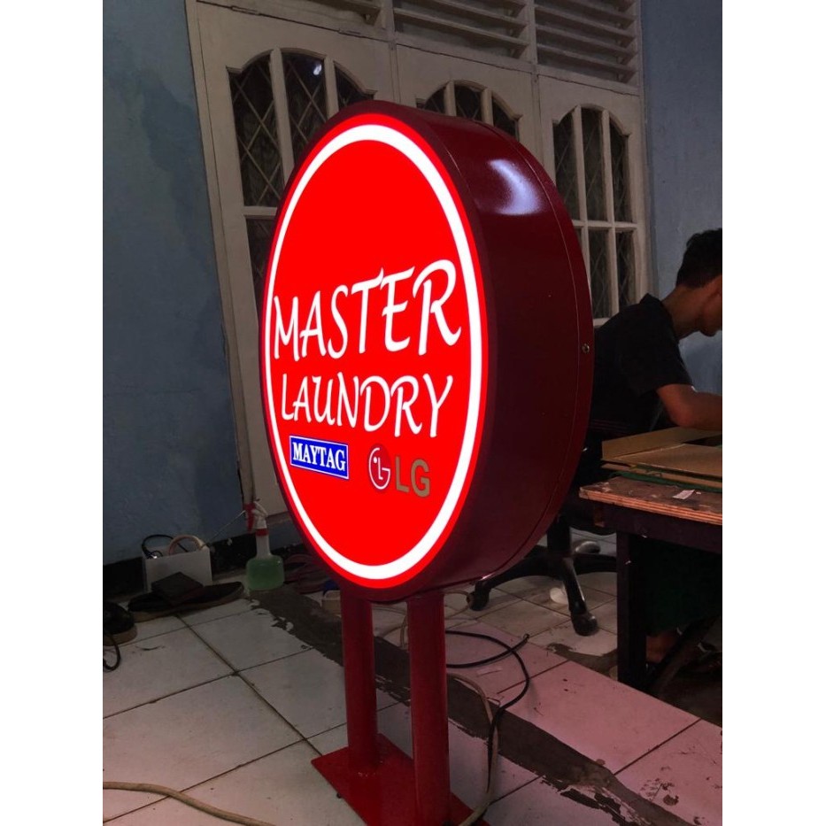 Neon Box bulat diameter 60cm