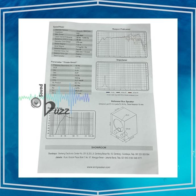 Speaker 12 inch ACR 1230 BLACK Terlaris