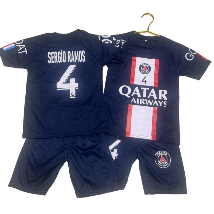 CHL SETELAN BAJU BOLA ANAK SERGIO RAMOS / KAOS BOLA ANAK 6BLN - 14THN SGA