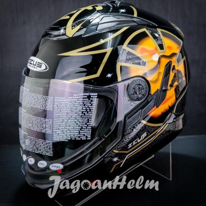 ZEUS HELM ZS613C AJ20 MODULAR | BLACK ORANGE | ZS613 C MUZZLE Terlaris