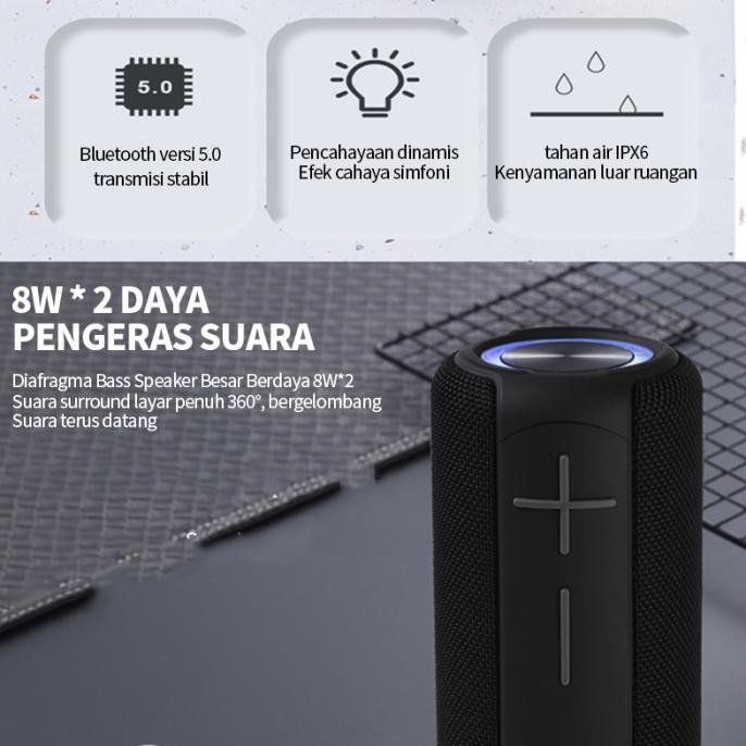 Speaker Bluetooth Wireless Bass 6D Audio Speaker Portable HIFI Netpac Terlaris