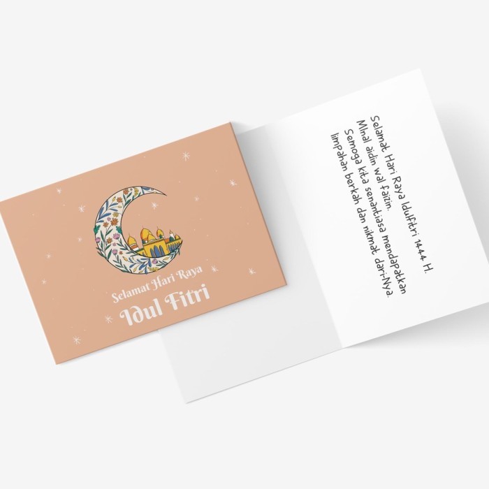 

Kartu Ucapan Landscape Ukuran A5 Lipat 2 - Edisi Lebaran - Custoom.In Diskon!!R300125A