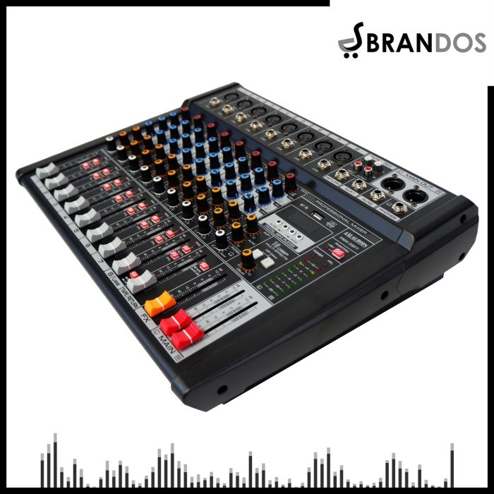 Power Mixer 8 Channel 2 X 150 Watt AXL Audion Analog 16 DSP Professional Audio System Mixing Console