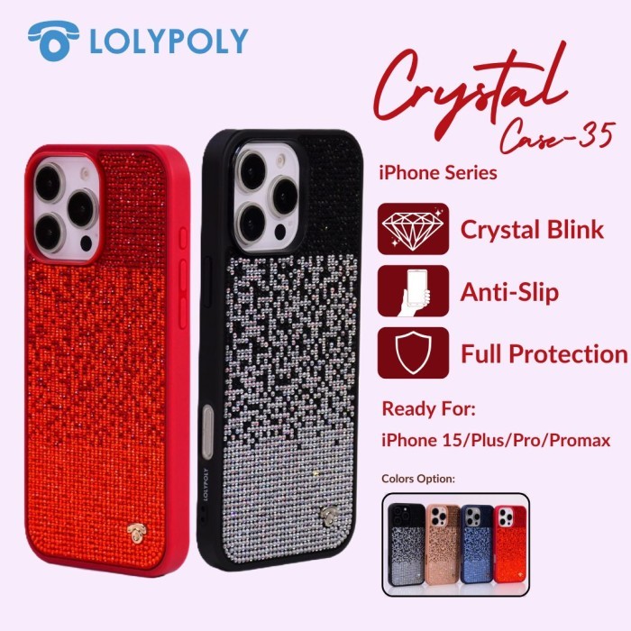 

SALE TERLARIS LOLYPOLY CRYSTAL DIAMOND BLING CASE IPHONE 15 PRO MAX PLUS 35 RAIN EDITION AIRBAG
