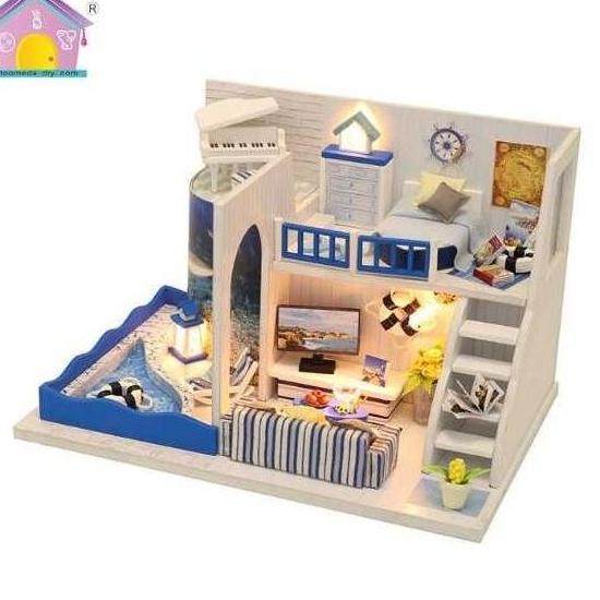Miniatur Rumah Boneka Diy Doll House Wooden Furniture - M040 Hongda
