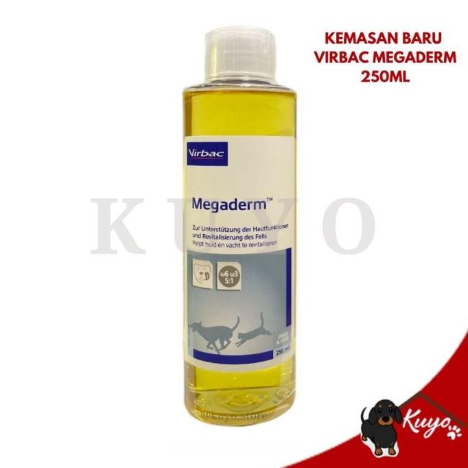 Virbac Megaderm Botol 250ml Vitamin Bulu Kulit Anjing Kucing Hewan