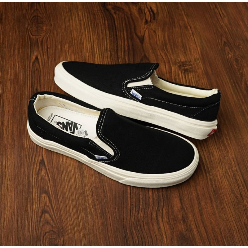 PROMO TERBARU Sepatu Vans Slip On Og Vault Pria Wanita Vans Slip on Sepatu Sekolah Hitam Sneakers