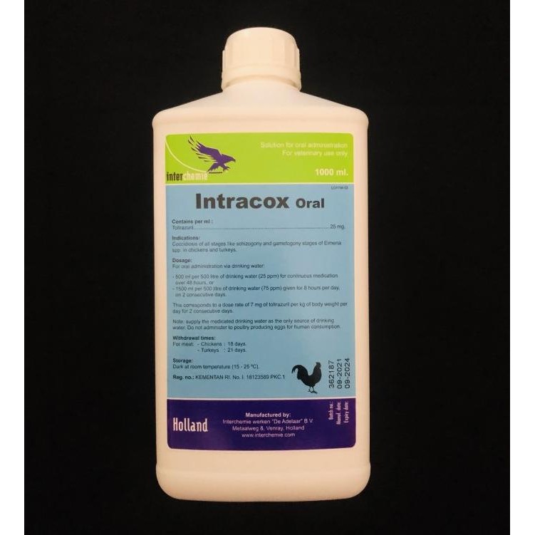 intracox oral 1 liter / OBAT HEWAN mengobati berak darah