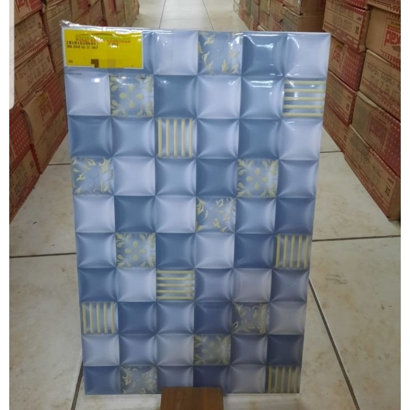 Keramik Dinding 25x40 IKAD DX 3481A KW1 Keramik Glossy Grey/ Keramik Dinding Dapur / Keramik Dinding