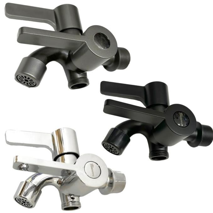 Promo Keran air Shower Cabang 3/4 inch Kran air Bak Mandi Kran Cabang Double COD