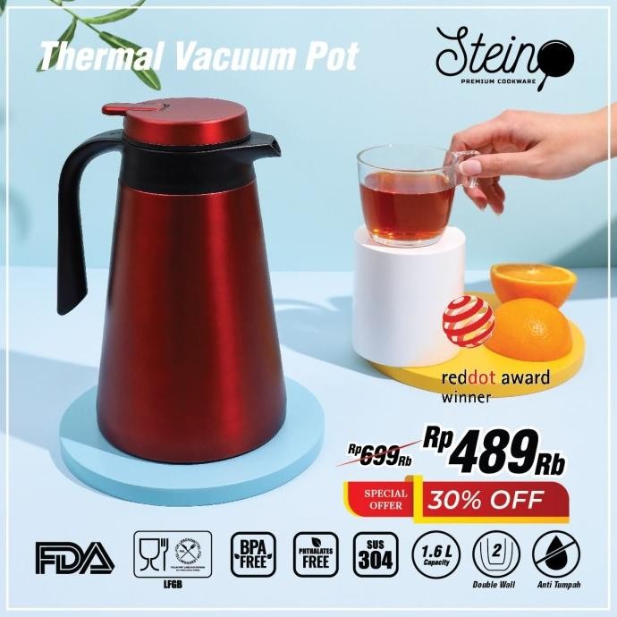 Stein Cookware Thermal Water Thermos Air Panas Peralatan Dapur Masak