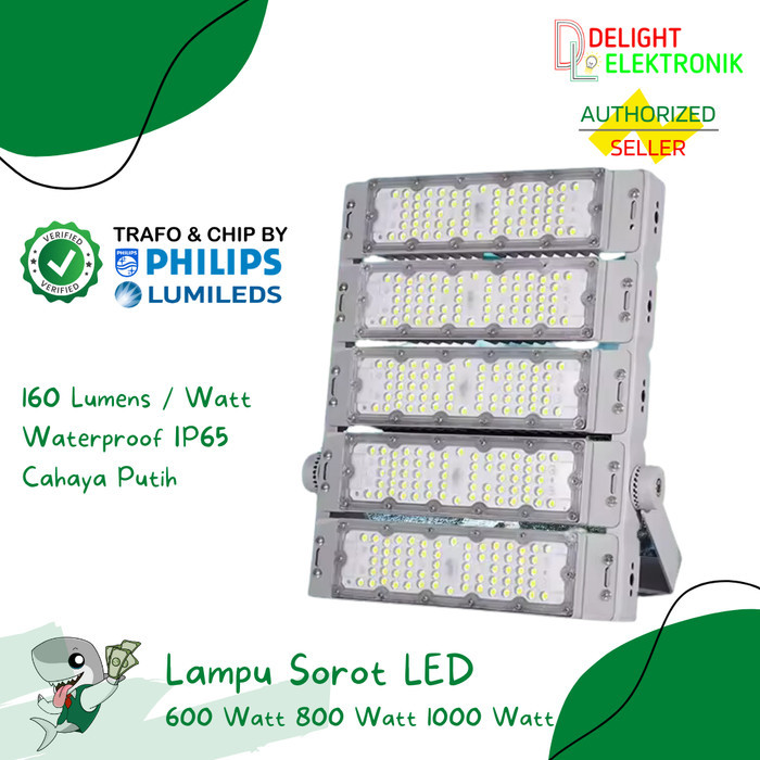 Lampu Sorot LED Outdoor Waterproof High Quality Chip by Philips 500 800 1000W Watt