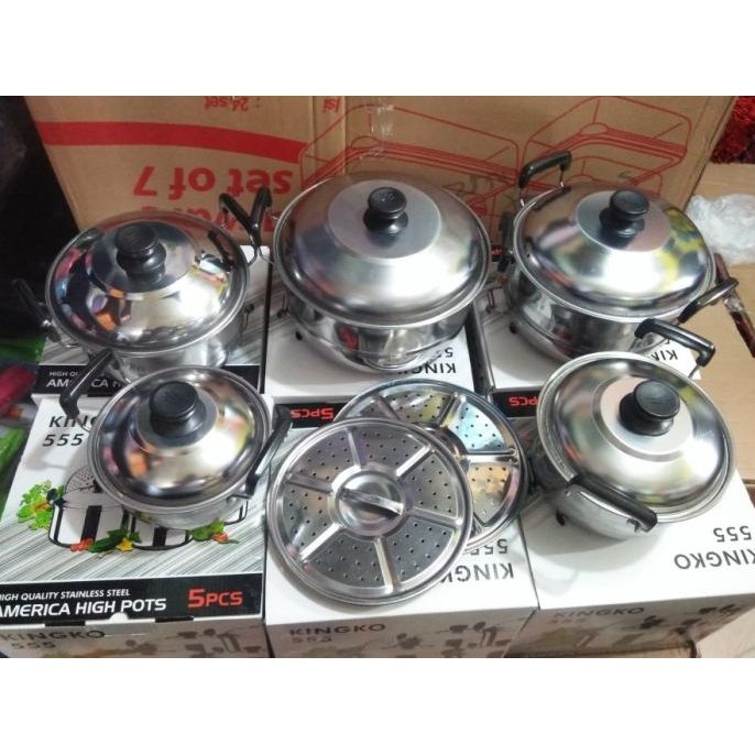 alat dapur 1 set panci masak peralatan stainless modern mewah promo