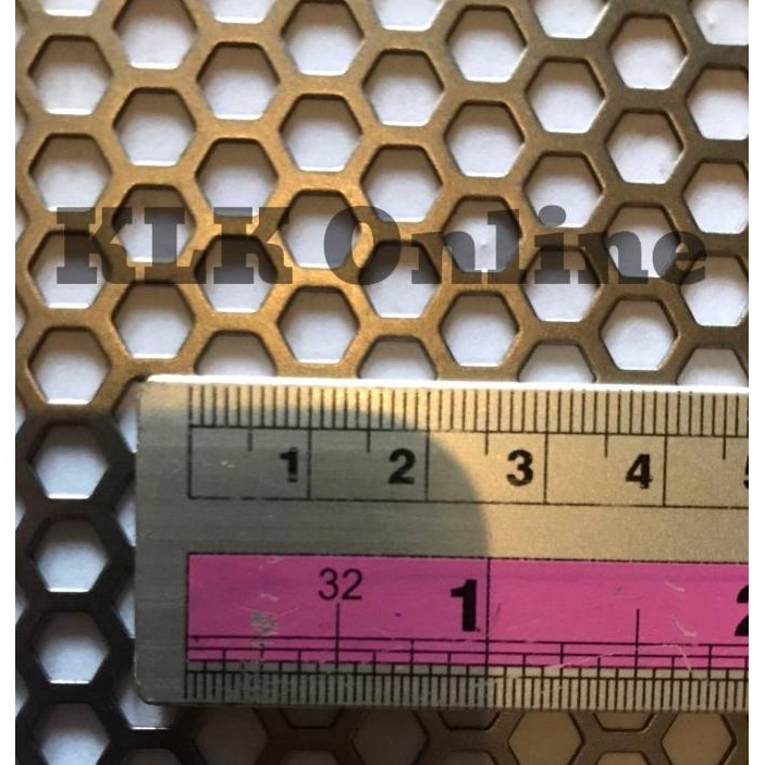 Plat Besi Ram Grill Speaker / Plat Lubang Perforated HexagonalCustom