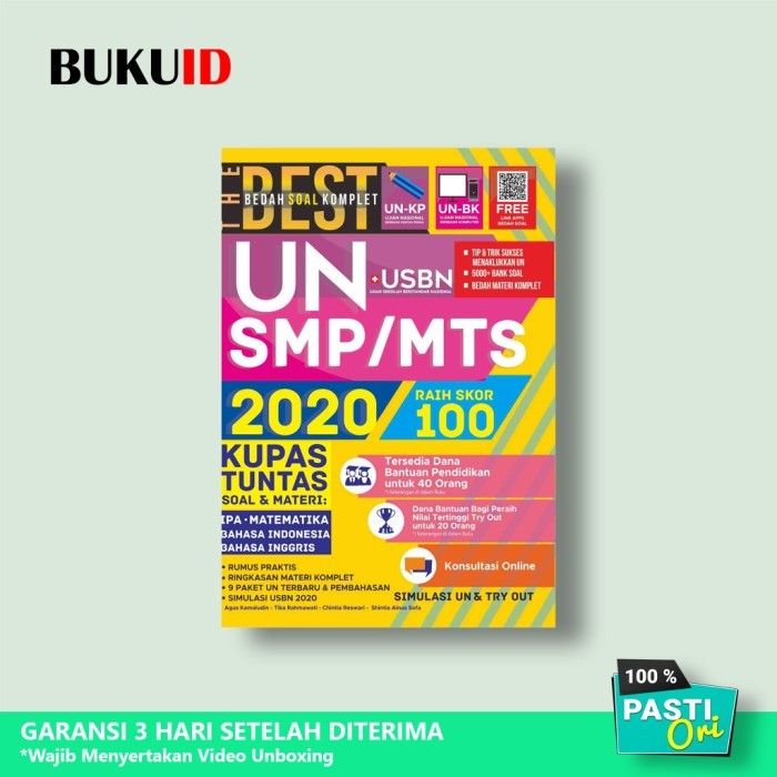 

HOT PROMO Buku The Best Bedah Soal Komplet UN+USBN SMP/MTs 2020, Raih Skor 100
