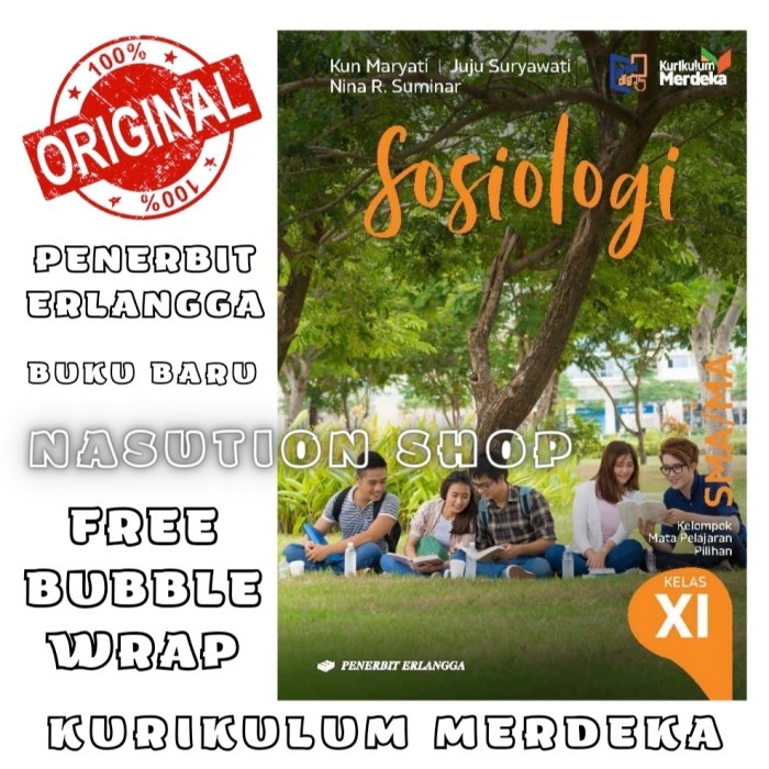 

ORIGINAL Buku Sosiologi Kelas 2 / XI 11 SMA Erlangga Kurikulum Merdeka ORI